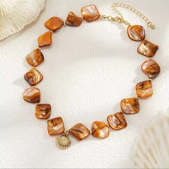 Zara Pearl Seashell Choker Necklace - Picture 1 of 6